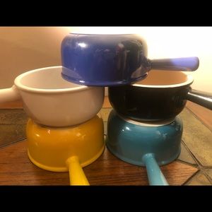 Le creuset French onion soup bowl lot of 5